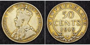 50 Cent Canada Argento Giorgio V (1865-1936)