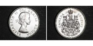 50 Cent Canada Argento Elisabetta II (1926-2022)