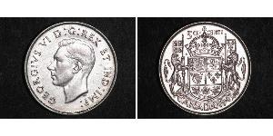 50 Cent Canada Argento Giorgio VI (1895-1952)