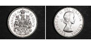 50 Cent Canada Argento Elisabetta II (1926-2022)