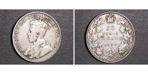 50 Cent Canada Argento Giorgio V (1865-1936)