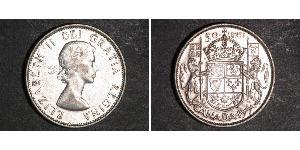 50 Cent Canada Argento Elisabetta II (1926-2022)