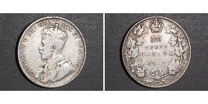 50 Cent Canada Argento Giorgio V (1865-1936)