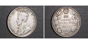 50 Cent Canada Argento Giorgio V (1865-1936)