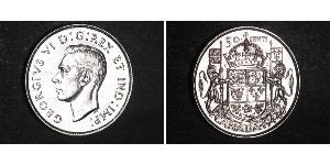 50 Cent Canada Argento Giorgio VI (1895-1952)