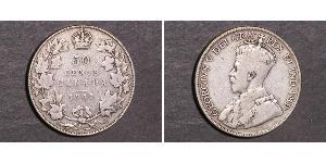 50 Cent Canada Argento Giorgio V (1865-1936)