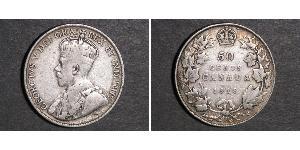 50 Cent Canada Argento Giorgio V (1865-1936)