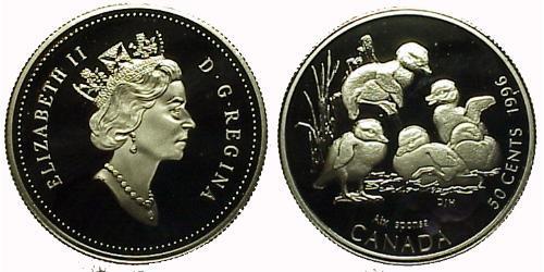 50 Cent Canada Argento Elisabetta II (1926-2022)