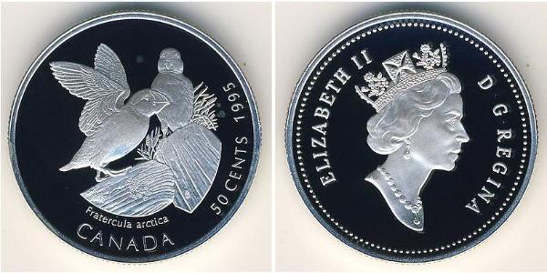 50 Cent Canada Argento Elisabetta II (1926-2022)