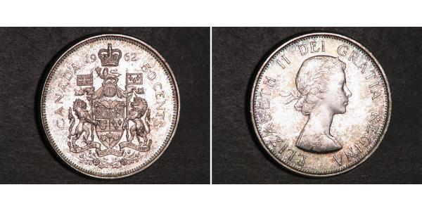 50 Cent Canada Argento Elisabetta II (1926-2022)