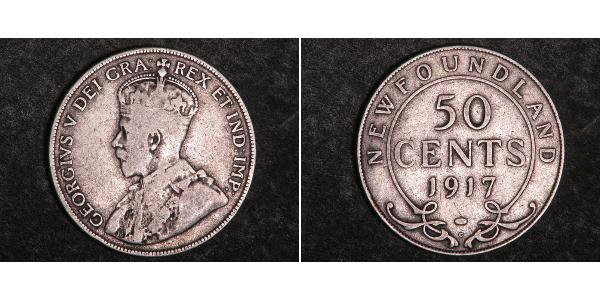 50 Cent Canada Argento Giorgio V (1865-1936)