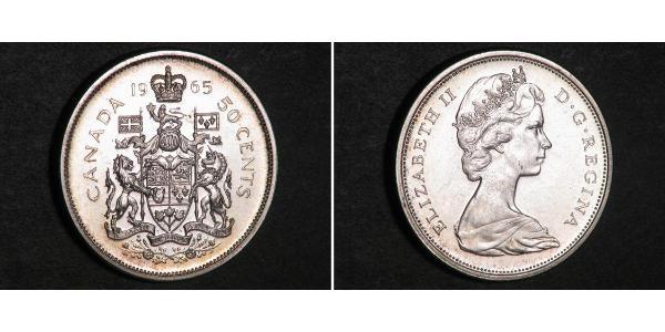 50 Cent Canada Argento Elisabetta II (1926-2022)