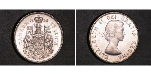 50 Cent Canada Argento Elisabetta II (1926-2022)