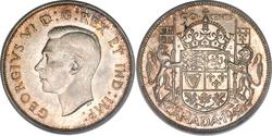 50 Cent Canada Argento Giorgio VI (1895-1952)