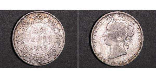 50 Cent Terranova e Labrador Argento Vittoria (1819 - 1901)