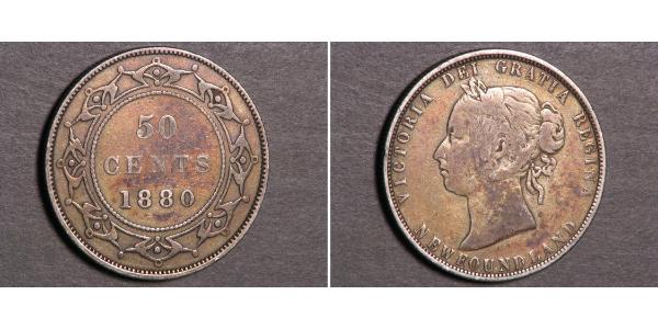 50 Cent Terranova e Labrador Argento Vittoria (1819 - 1901)