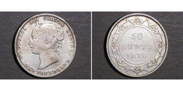 50 Cent Terranova e Labrador Argento Vittoria (1819 - 1901)