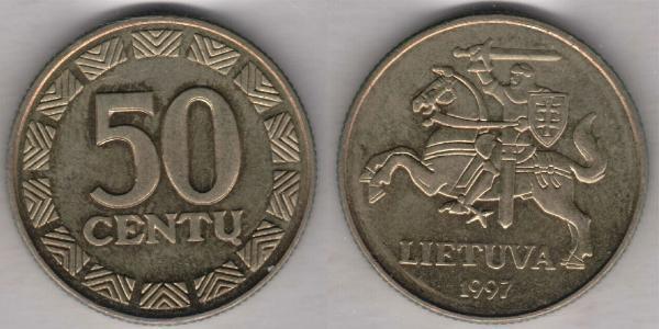 50 Cent Lithuania (1991 - ) Brass 