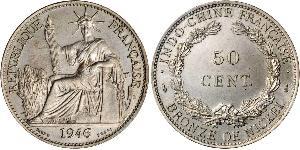 50 Cent Französisch-Indochina (1887-1954) Bronze/Nickel 