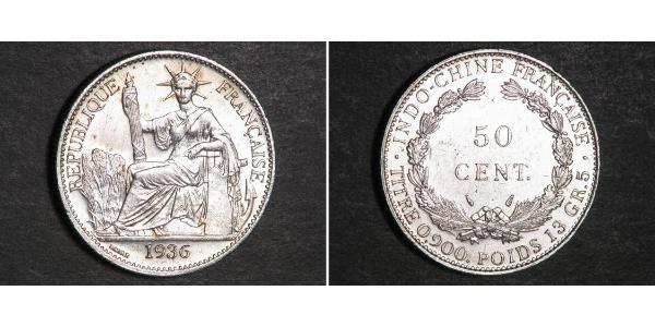 50 Cent French Indochina (1887-1954) Bronze/Nickel 