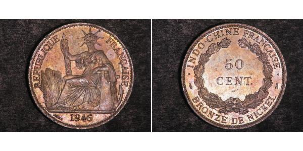 50 Cent French Indochina (1887-1954) Bronze/Nickel 