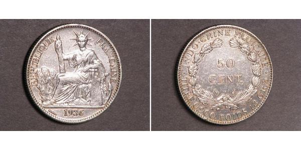 50 Cent French Indochina (1887-1954) Bronze/Nickel 