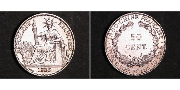 50 Cent French Indochina (1887-1954) Bronze/Nickel 