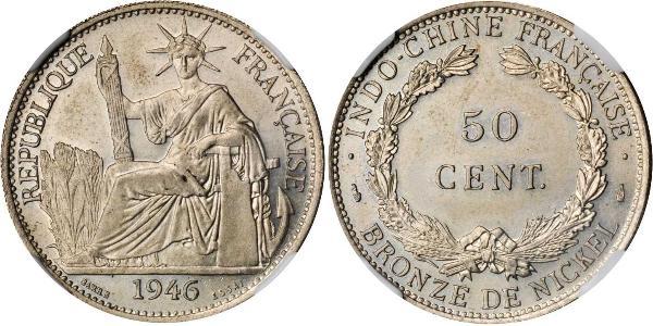 50 Cent French Indochina (1887-1954) Bronze/Nickel 