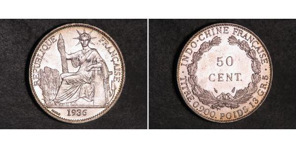 50 Cent French Indochina (1887-1954) Bronze/Nickel 