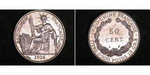 50 Cent Indochine française (1887-1954) Bronze/Nickel 