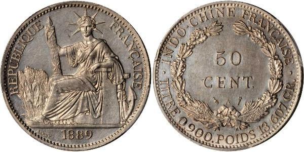 50 Cent Indochine française (1887-1954) Bronze/Nickel 