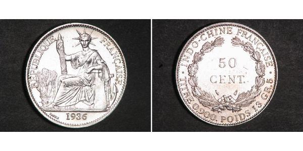 50 Cent Indochine française (1887-1954) Bronze/Nickel 