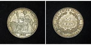 50 Cent Indocina francese (1887-1954) Bronzo/Nichel 