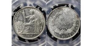 50 Cent Indocina francese (1887-1954) Bronzo/Nichel 