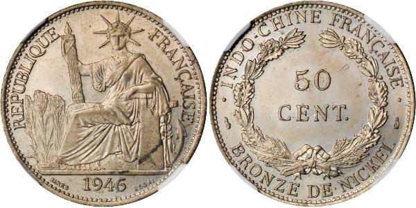 50 Cent Indocina francese (1887-1954) Bronzo/Nichel 