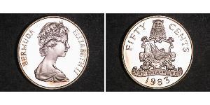 50 Cent Bermuda Copper/Nickel Elizabeth II (1926-2022)