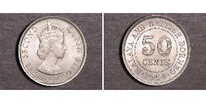 50 Cent Federation of Malaya (1948 - 1963) Copper/Nickel 