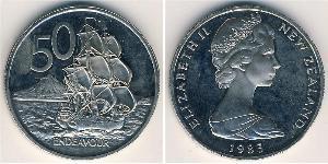 50 Cent New Zealand Copper/Nickel 