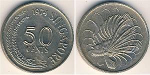 50 Cent Singapore Copper/Nickel 