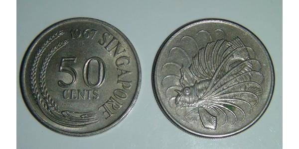 50 Cent Singapore Copper/Nickel 