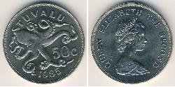 50 Cent Tuvalu Copper/Nickel 