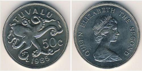50 Cent Tuvalu Copper/Nickel 