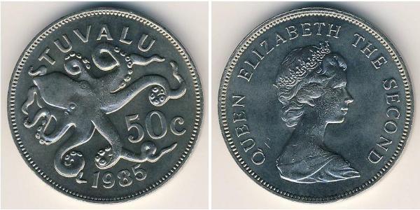 50 Cent Tuvalu Copper/Nickel 