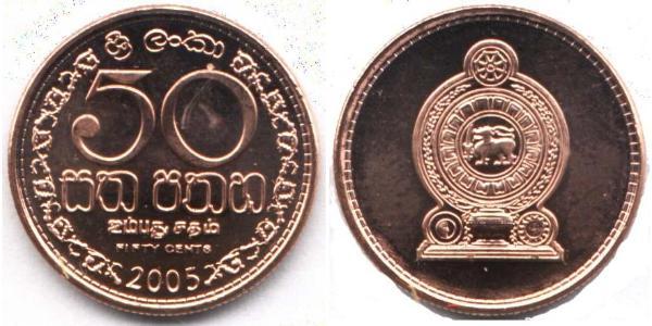 50 Cent Sri Lanka Cuivre/Acier 