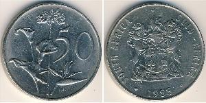 50 Cent Afrique du Sud Cuivre/Nickel 