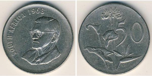 50 Cent Afrique du Sud Cuivre/Nickel 