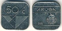 50 Cent Aruba Cuivre/Nickel 