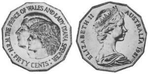 50 Cent Australie (1939 - ) Cuivre/Nickel Elizabeth II (1926-2022)