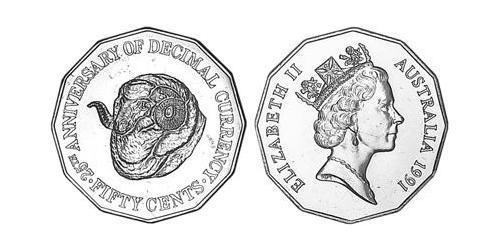 50 Cent Australie (1939 - ) Cuivre/Nickel Elizabeth II (1926-2022)