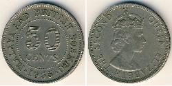 50 Cent Fédération de Malaisie (1948 - 1963) Cuivre/Nickel 